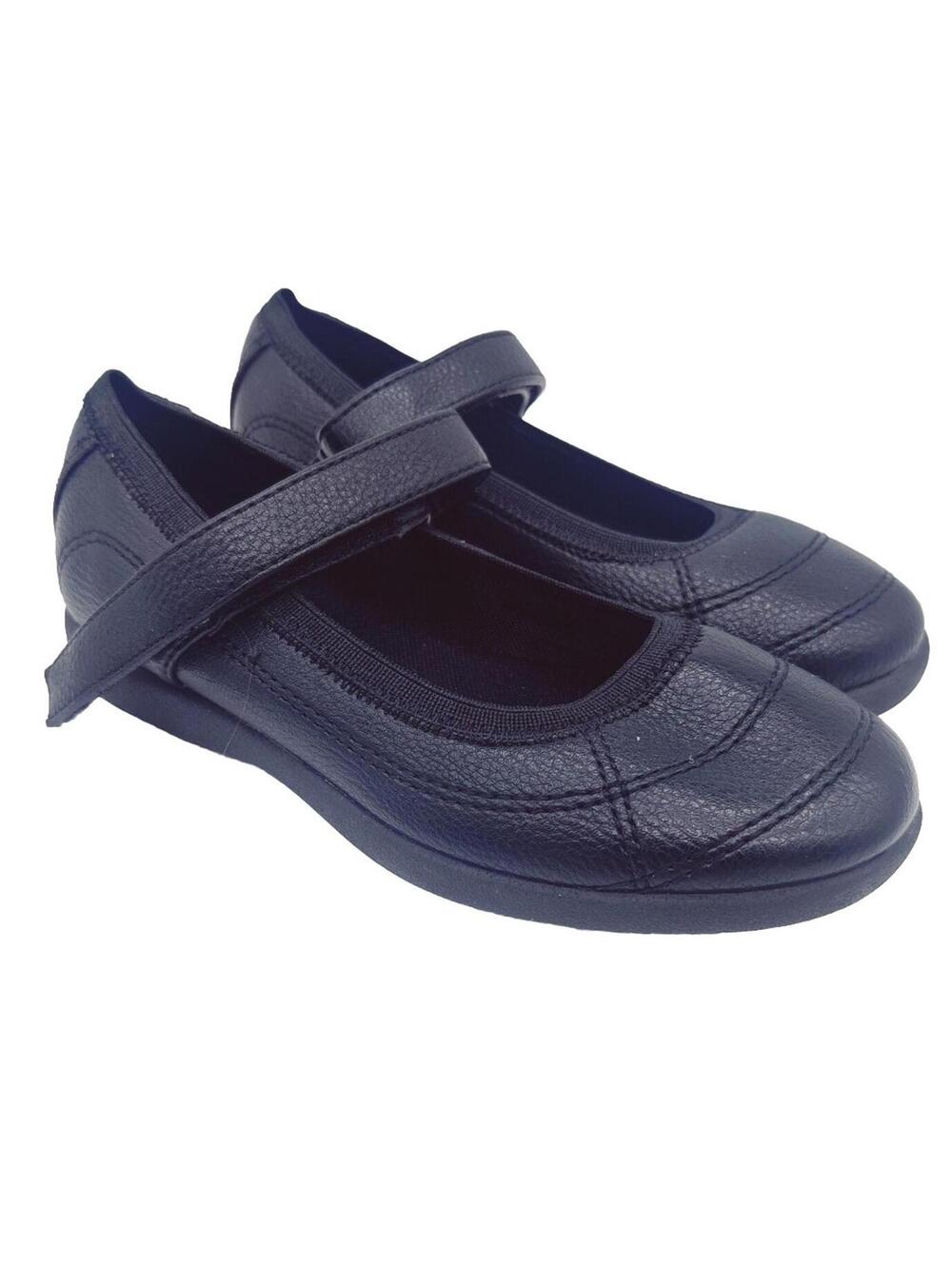 Cupcake Couture Girls Sz 12 Black Mary Jane Shoes 531360 Kelce Hook & Loop Strap